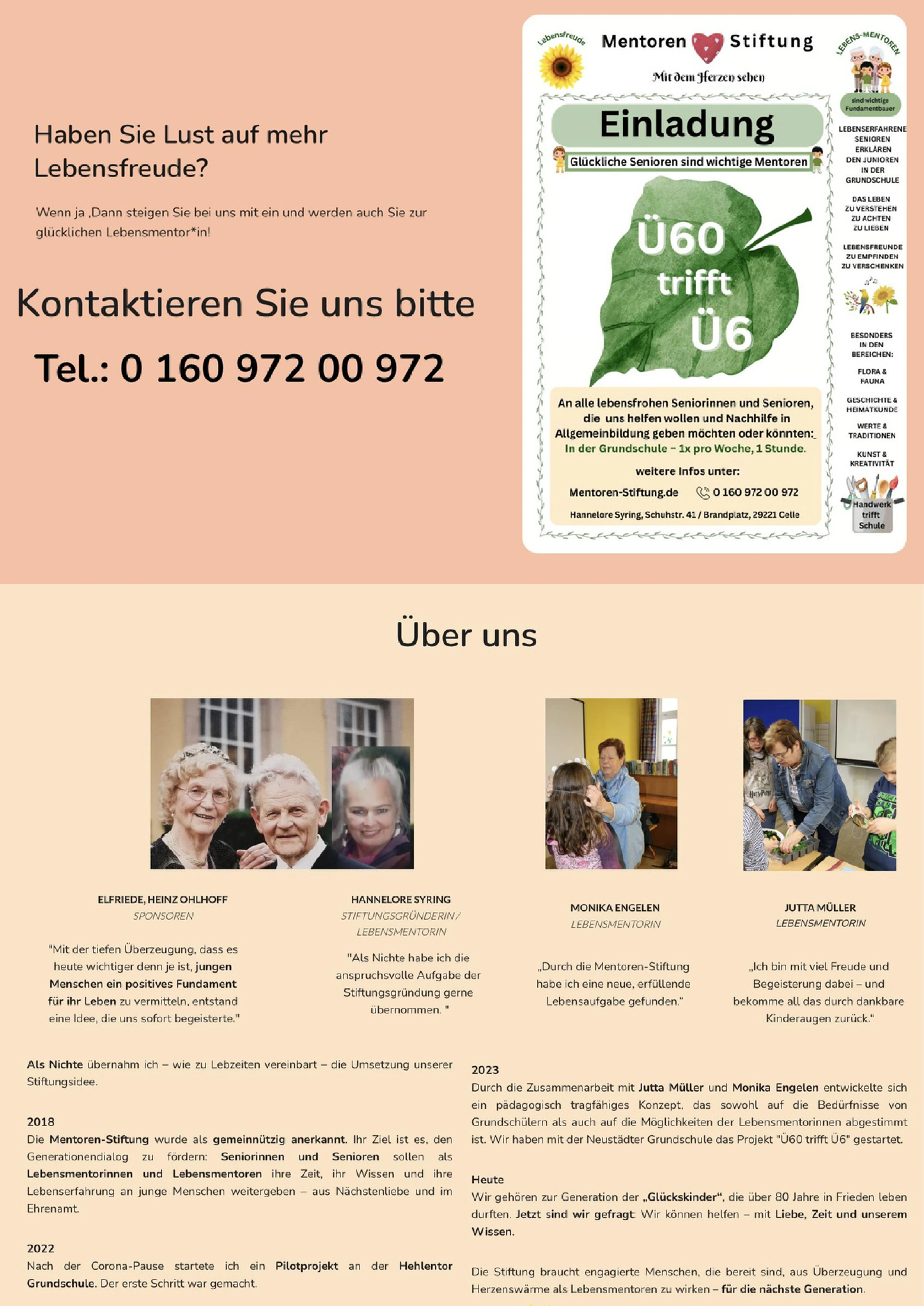 Flyer der Mentoren-Stiftung
